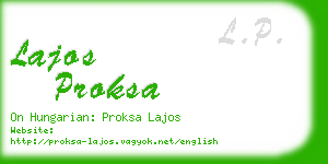 lajos proksa business card